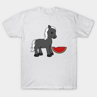 Cute pony with a piece of watermelon T-Shirt